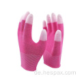 Hespax pu finger beschichtete kohlenstofffaser geschichtete Handschuh